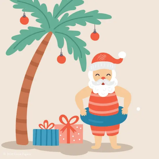 Great Papers! Tropical Santa Holiday Letterhead, Invitations and Announcements, Printer Friendly, 8.5"x11", 80 Pack {2}