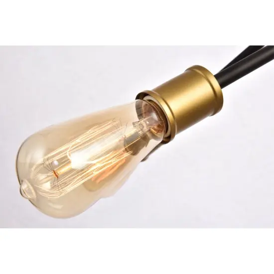 Axel Collection Chandelier D27.2 H32.5 Lt:10 Black and Brass Finish {5}