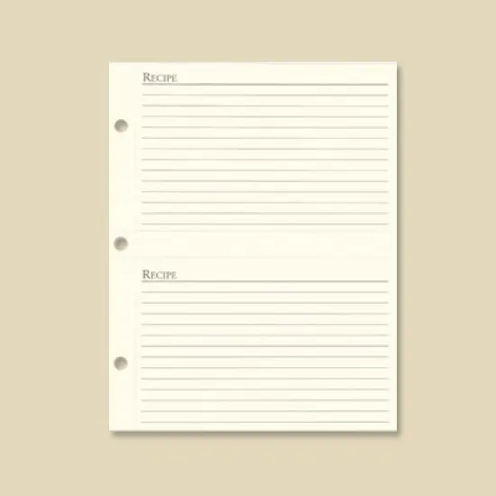 Gallery Leather Recipe book to write your own recipes - 3 Ring Recipe Binder With Protective Plastic Sleeves, Blank Cards, 25 Pocket Pages and Ivory Cards, Refillable - 9.25 x 8 " Card 4x6 item#14699 {1}
