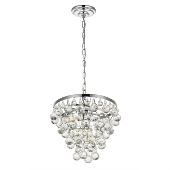 Kora Collection Pendant D13 H10.9 Lt:3 Chrome Finish {3}