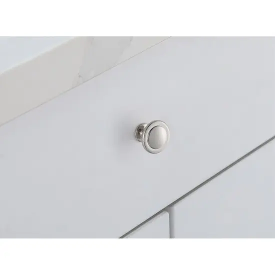 Logyn 1.3" Diameter Brushed Nickel Mushroom Knob Multipack (Set of 10) {3}