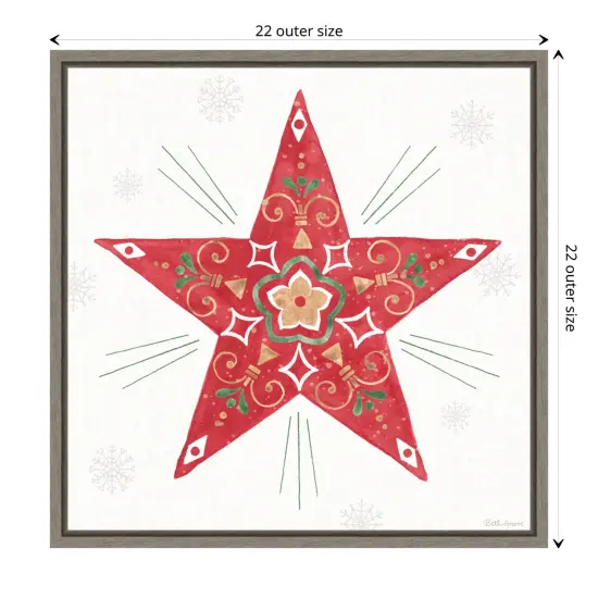 Christmas Charm XI by Beth Grove Canvas Art Framed {3}