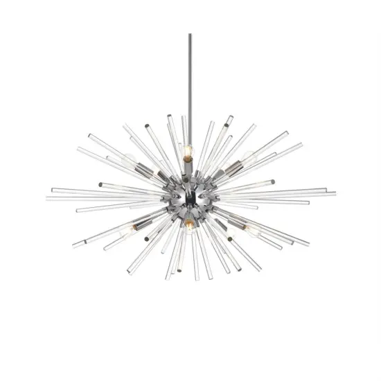 Sienna 36 inch crystal rod pendant in chrome {3}