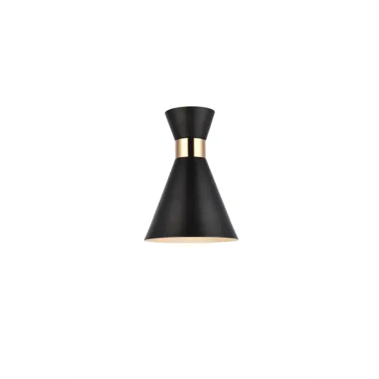 Halycon 6 inch black wall sconce {3}