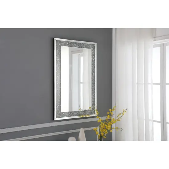 31.5 Inch Rectangle Crystal Mirror In Clear Finish {3}