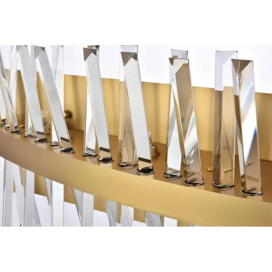 Serephina 30 inch crystal bath sconce in satin gold {5}