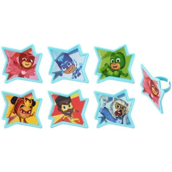 PJ Masks Calling All Heroes! Cupcake Rings, 12ct {1}