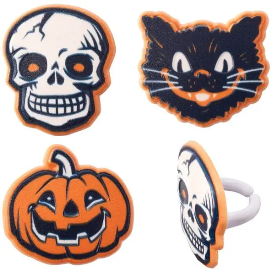 Vintage Fright Cupcake Rings, 12ct {1}