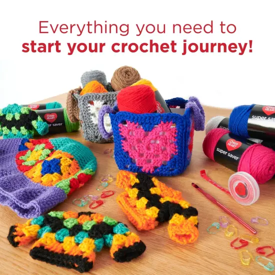 Red Heart Super Saver Super Yarn Crochet Kit W/Accessories {4}