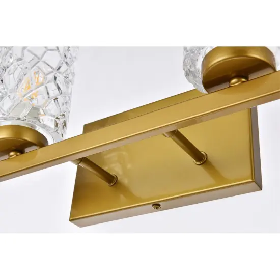 Cassie 4 lights bath sconce in brass with clear shade {4}