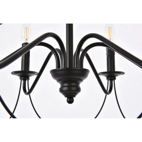 Westley 6 lights pendant in black {4}