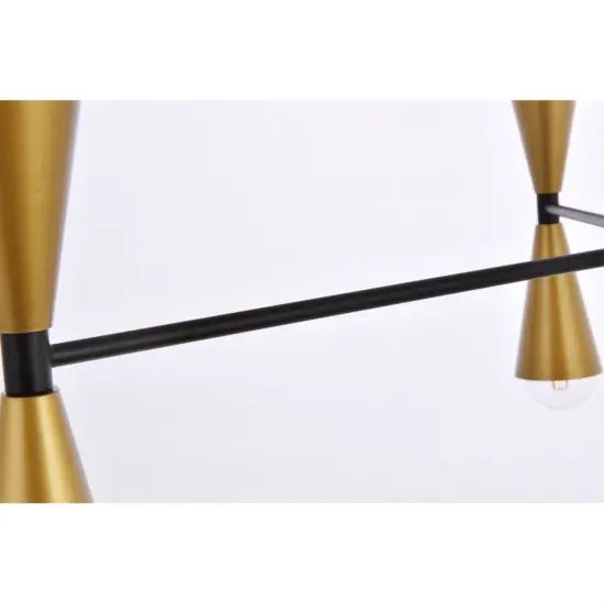 Cade 34 inch pendant in black and brass {6}