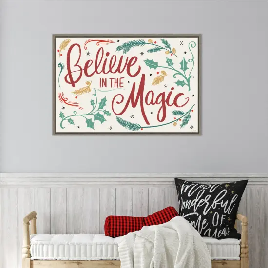 Seasonal Shades I Christmas Magic by Anne Tavoletti Canvas Art Framed {6}