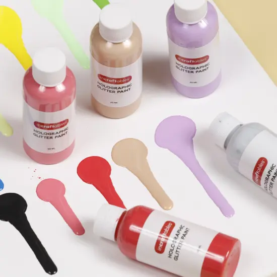 Incraftables Holographic Paint Set (12 Iridescent Colors). Metallic Acrylic Paint for Artists. Non Toxic Chameleon Paint for Canvas, Rocks, Wood, Glitter & Ceramic. Best Color Shift Paint (2 Oz/Color) {3}