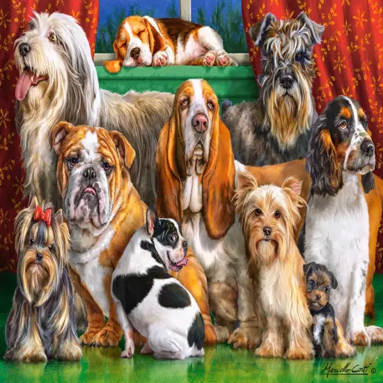 3000 Piece Jigsaw Puzzle, Dog Club, Dog Lovers Puzzle, Animal puzzle, Many Dog Breeds, Adult Puzzle, Castorland C-300501-2 {2}