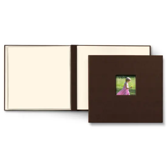 Gallery Leather Yarmouth 12 x 12 Scrapbook, Hold Keepsakes and Memories, Bonded Leather, Post-Bound, 20 pages, - 12.75" x 14.5" Freeport Mocha {3}