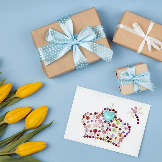 Wrapables Crystal Rhinestone Gem Stickers, Bling Jewel Adhesives for DIY Arts & Crafts, Smartphones, Water Bottles, Sunglass Cases (Set of 6) Floral and Crown {6}