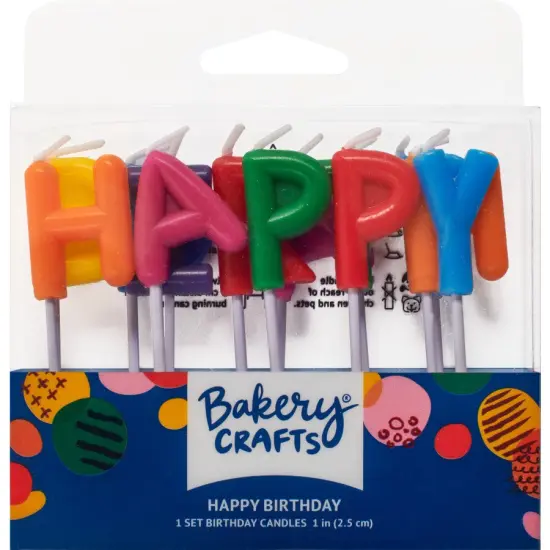 Happy Birthday Letters Specialty Candles, 1 Set {1}