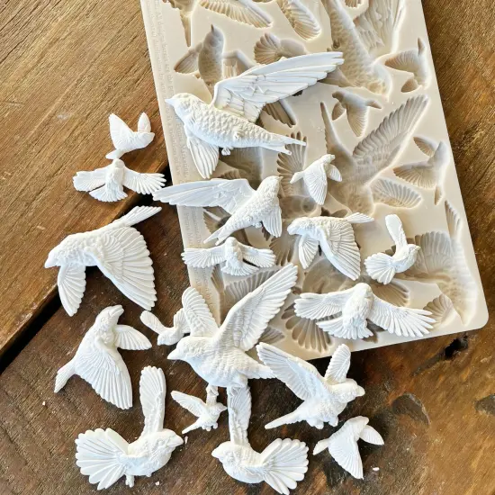 Finnabair Decor Moulds 5"X8"X8mm-Flocking Birds {4}