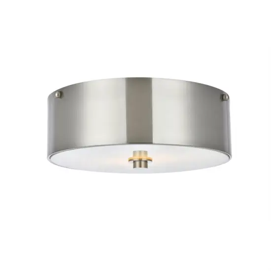 Hazen 2 light 12 inch Burnished Nickel flush mount {3}