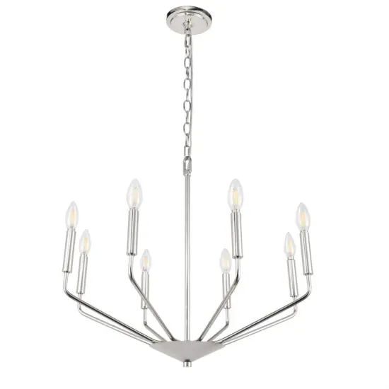 Enzo 8 light Chrome pendant {5}