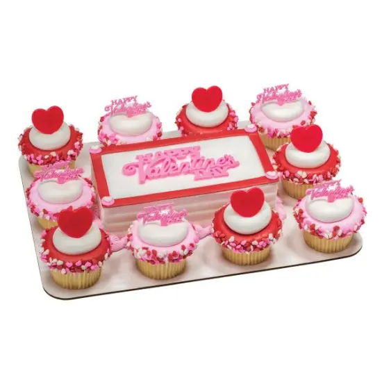 Red Heart Cupcake Rings, 12ct {3}