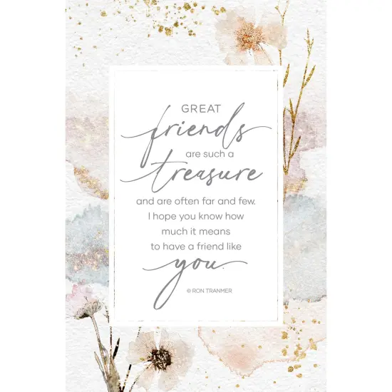 Dexsa Great Friends Inspirational Wood Plaque 6 inches x 9 inches {1}