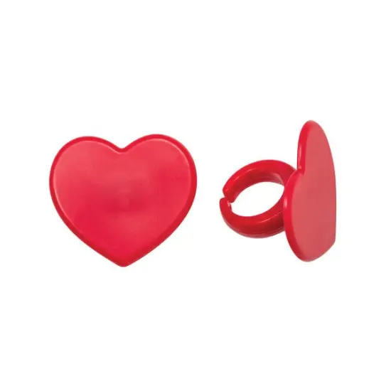 Red Heart Cupcake Rings, 12ct {1}