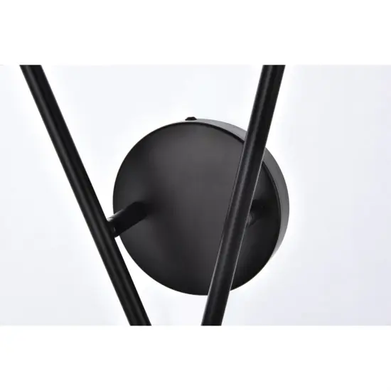 Armin 2 lights wall sconce in black with brass {5}