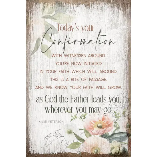 Dexsa Confirmation Inspirational Wood Plaque 6 inches x 9 inches {1}
