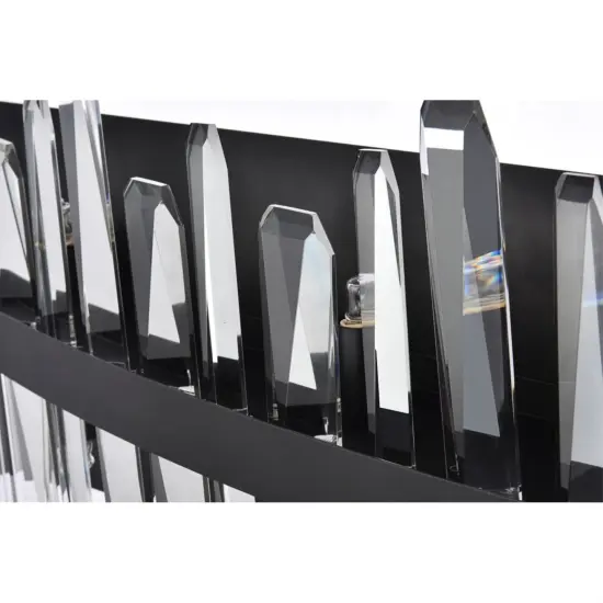 Serena 36 inch crystal bath sconce in black {5}