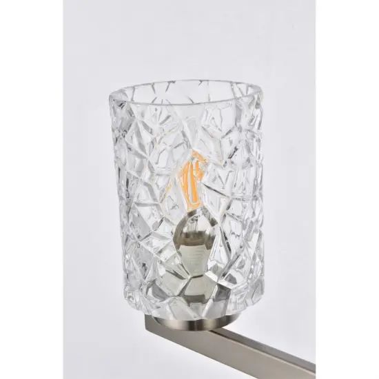 Cassie 5 lights bath sconce in satin nickel with clear shade {5}