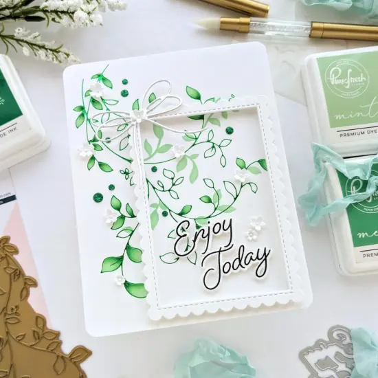 Pinkfresh Studio Hot Foil Plate-Delicate Foliage {3}