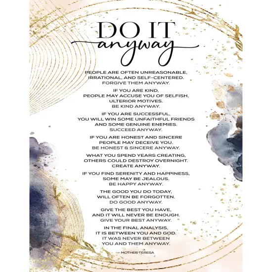 Dexsa Do it Anyway Wood Plaque 11.75"x15" {1}