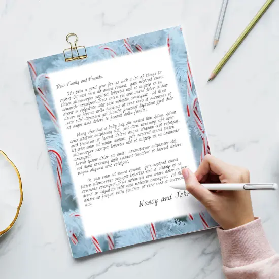 Great Papers! Winter Candy Canes Holiday Letterhead, Invitations and Announcements, Printer Friendly, 8.5"x11", 50 Pack {4}