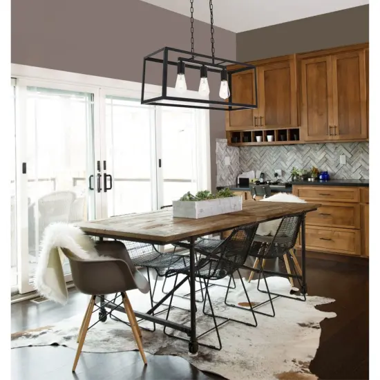 Resolute 3 light black Pendant {2}