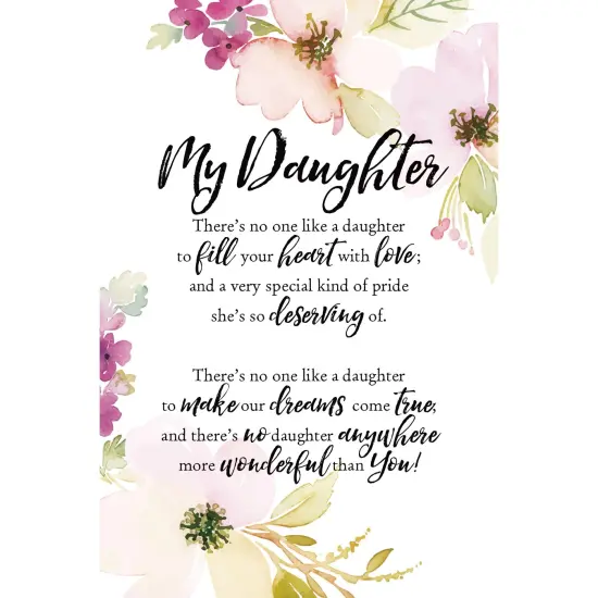 Dexsa Daughter Wood Plaque with Easel 6 inches x 9 inches {1}