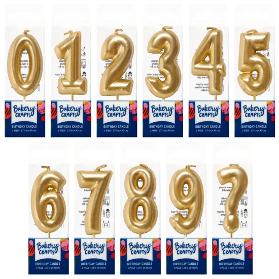 Mini Gold Numeral Candle, 1ct {1}
