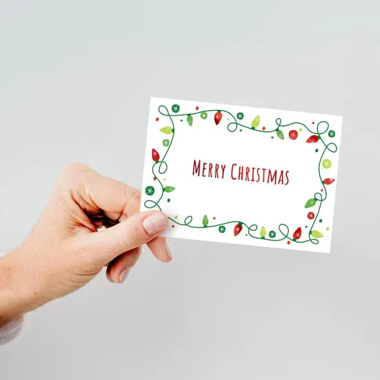 Great Papers! Note Card, Holiday Lights Merry Christmas, 4.875" x 3.375"(folded), 50 cards/white envelopes {3}