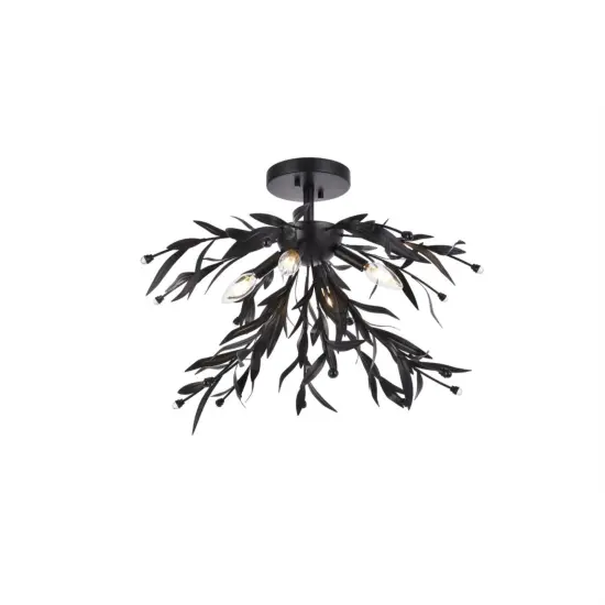 Priscilla 23 inch flush mount in black {3}