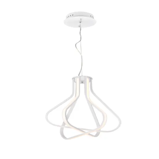 Dahlia 3 light in White Pendant {3}