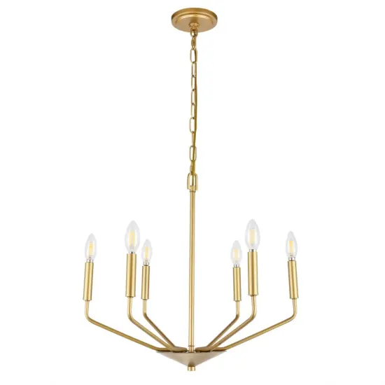 Enzo 6 light Brass pendant {3}