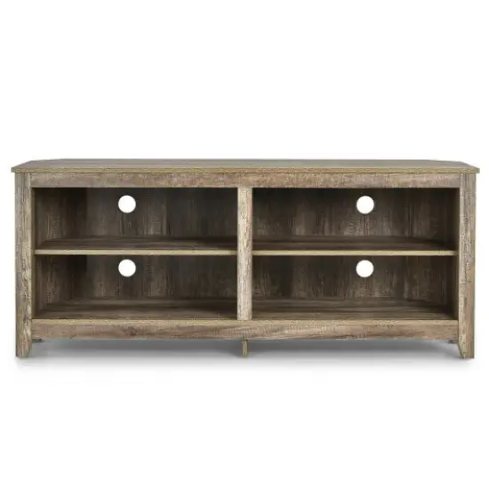 4 Cubby Entertainment Media Console with Shelves {3}