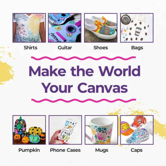 PINTAR Acrylic Paint Markers Medium Point - Medium Point Paint Markers - Acrylic Paint Markers Set - Acrylic Paint Pens for Rock Painting, Wood, Glass, Leather, Shoes - Pack of 14, 5.0 mm {3}