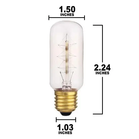 SUNLITE 40 watt Antique Carbon Filament 40T12 light bulb {3}