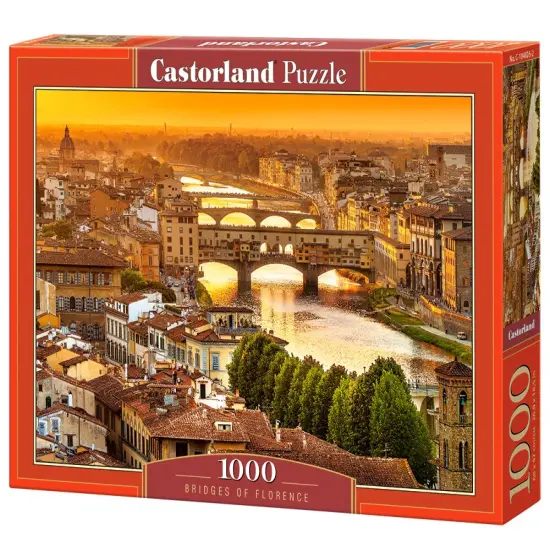 1000 Piece Jigsaw Puzzle, Bridges of Florence, Arno, Tuscany, puzzle of Italy, Adult Puzzle, Castorland C-104826-2 {1}