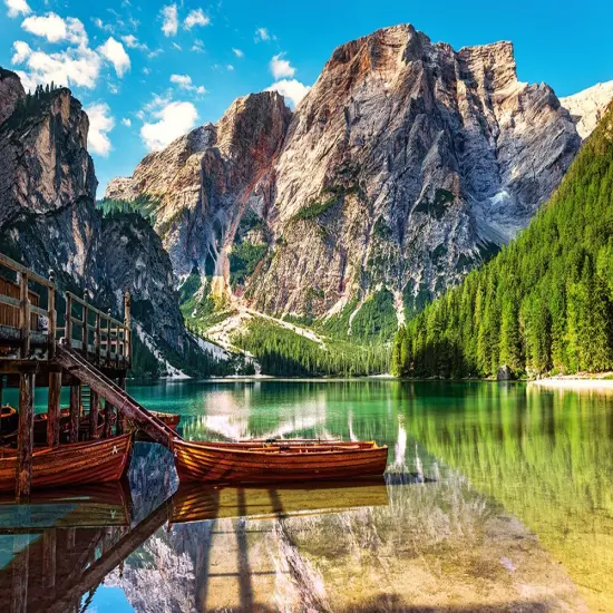 1000 Piece Jigsaw Puzzle, The Dolomites Mountains, Italy, Idyllic view, Landscape puzzle, Adult Puzzle, Castorland C-103980-2 {2}