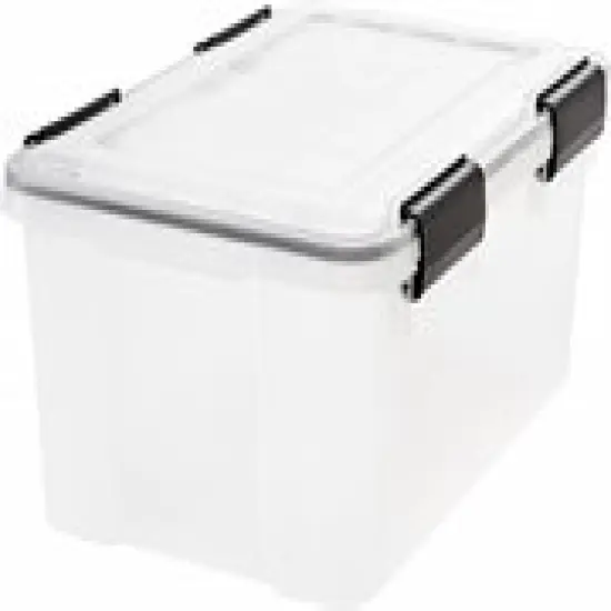 IRIS USA 19qt WEATHERPRO Airtight Plastic Storage Bin with Lid and Seal and Secure Latching Buckles {7}