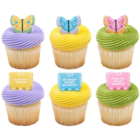 La Mejor Mama de Todas! Cupcake Rings, 12ct {4}