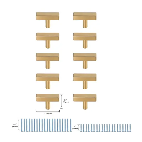 Dior Brass T Bar Pull Multipack (set of 10) {6}